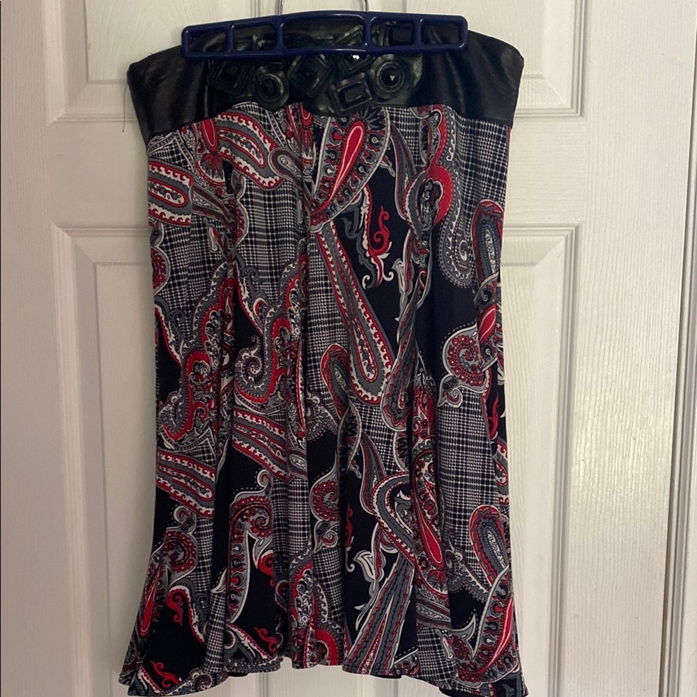 Black and Red Midi Skirt